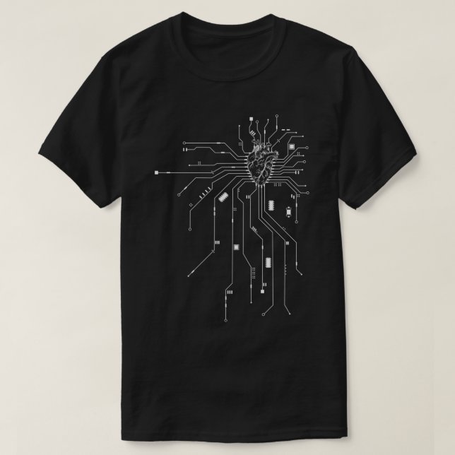 T-shirt Ordinateur de la carte PCB du processeur cardiaque (Design devant)