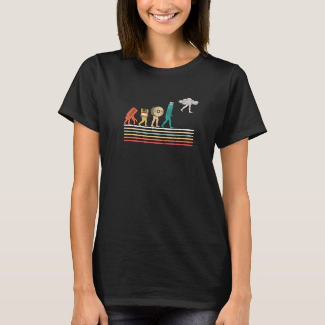 T-shirt Ordinateur de programmation de codage cloud Evolut (Devant)