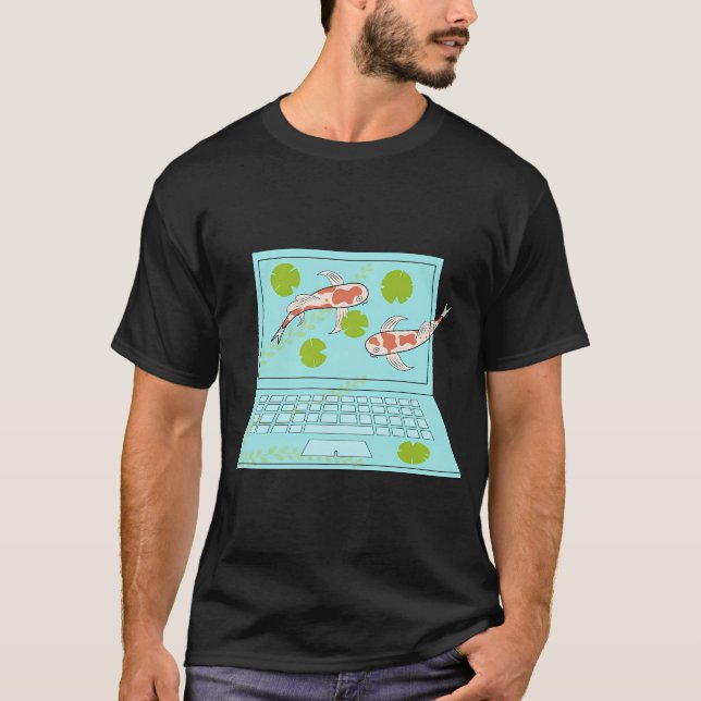 T-shirt ordinateur portable carpe koï (Devant)