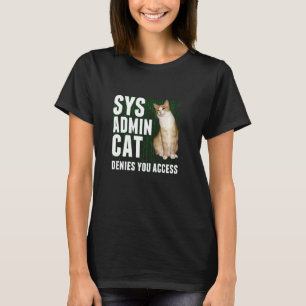 T-shirt Ordinateur portable Ginger Cat Sysadmin Kitty Me