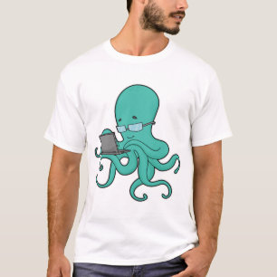 T-shirt Ordinateur portable Octopus