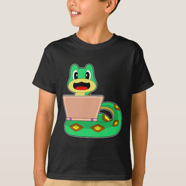 T-shirt Ordinateur portable Serpent (Devant)