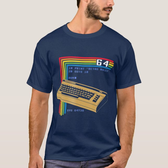 T-shirt Ordinateur rétro C64 (Devant)