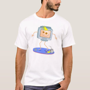 T-shirt Ordinateur surfant le filet