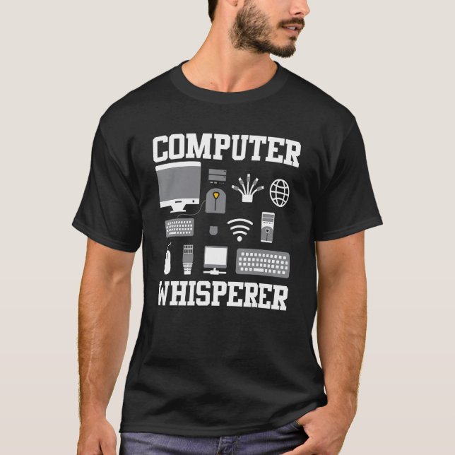 T-shirt Ordinateur Whisperer IT Tech Support Nerds Geek Co (Devant)