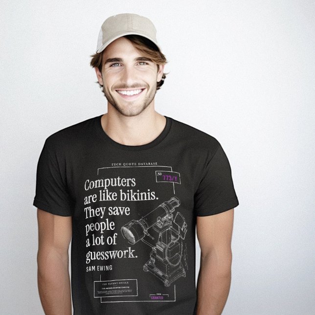 T-shirt Ordinateurs Bikinis Drôle Technique Citation Breve (Computers Bikinis Funny Tech Quote Patent Drawing T-Shirt)