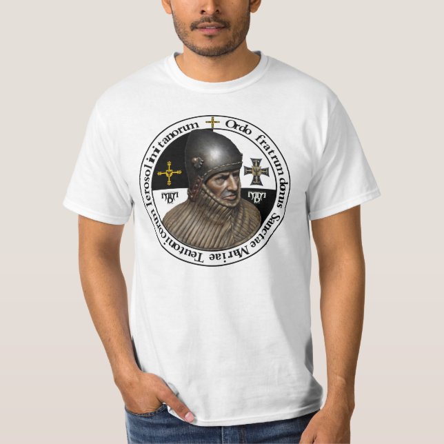 T-shirt Ordo teutonicus avec tête de chevalier (Devant)