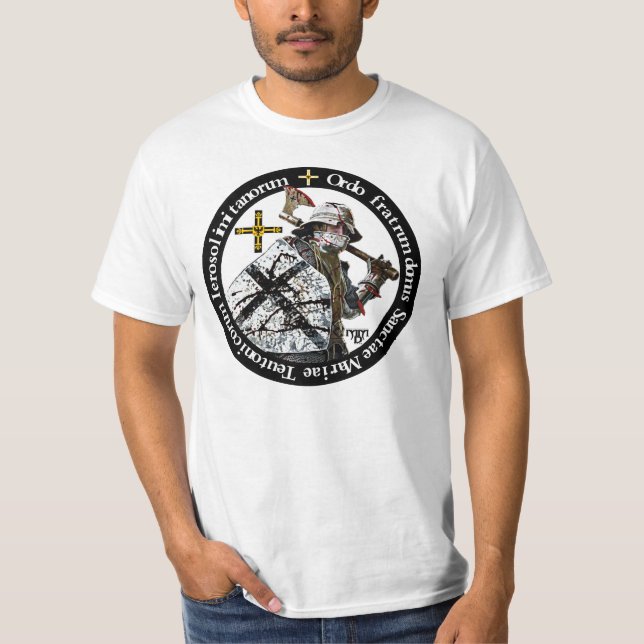 T-shirt Ordre chevalier allemand avec la hache Shirt (Devant)