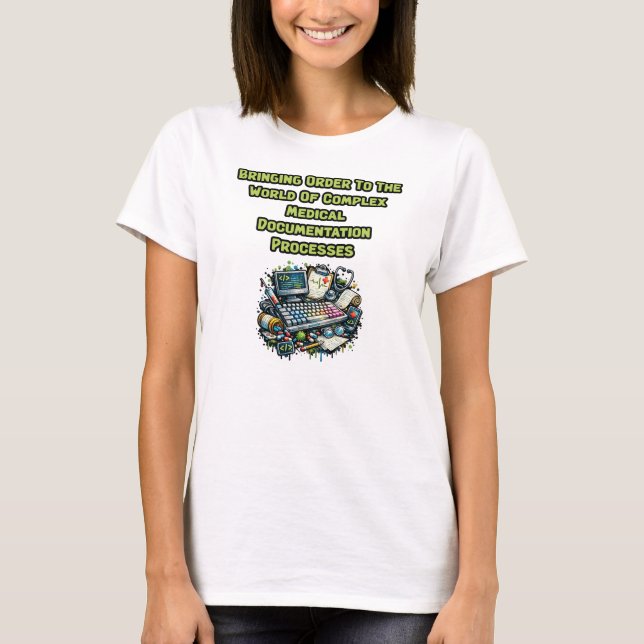 T-shirt Ordre dans les processus complexes de documentatio (Devant)