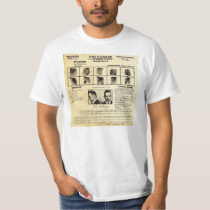 T-shirt Ordre de DOJ Identifcation John Dillinger 1217