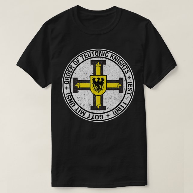 T-shirt Ordre des Chevaliers Teutonic Armoiries  (Design devant)