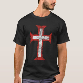 T-shirt Ordre Du Christ Cross-Templier-Chrétien-Portugal-E
