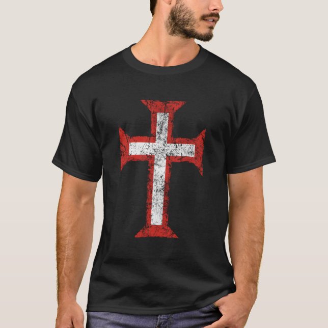 T-shirt Ordre Du Christ Cross-Templier-Chrétien-Portugal-E (Devant)