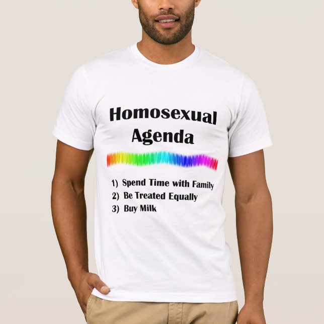 T-shirt Ordre du jour homosexuel (Devant)
