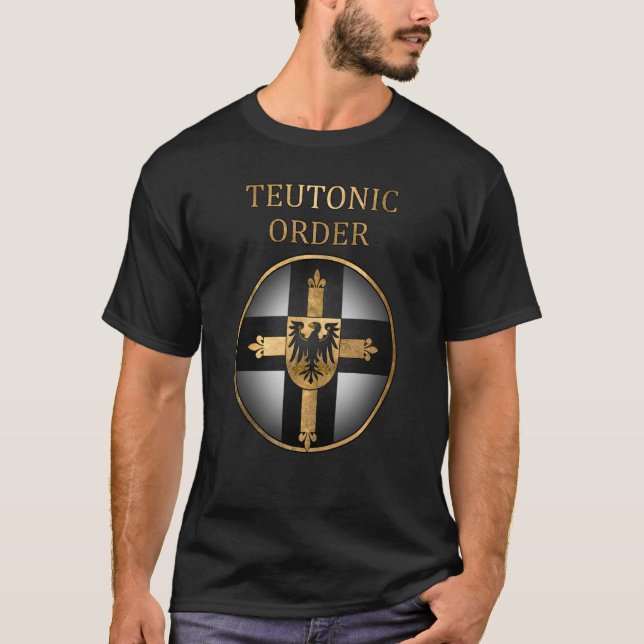 T-shirt Ordre teutonique Chevalier médiéval héraldique eur (Devant)