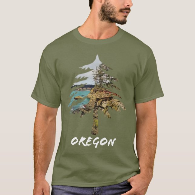 T-shirt Oregon Coast Dark (Devant)