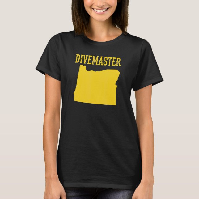 T-shirt Oregon Divemaster Moniteur de Plongée en Scaphandr (Devant)