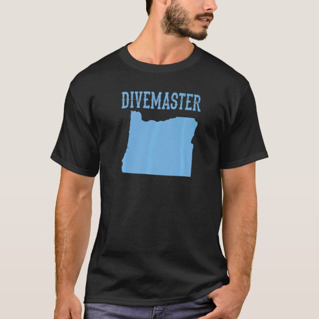 T-shirt Oregon Divemaster Moniteur de Plongée en Scaphandr (Devant)