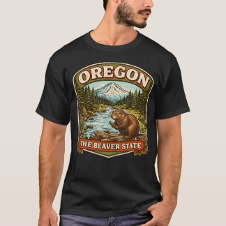 T-shirt Oregon L'État du Castor Souvenir Objets de Collect
