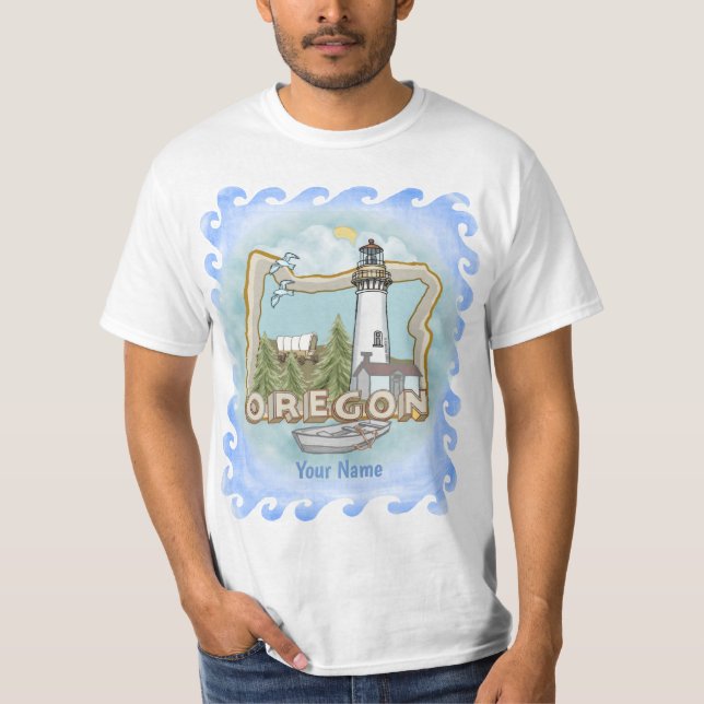 T-shirt Oregon Lighthouse (Devant)
