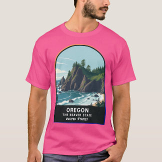 T-shirt Oregon (Ou) État Des États-Unis D'Amérique