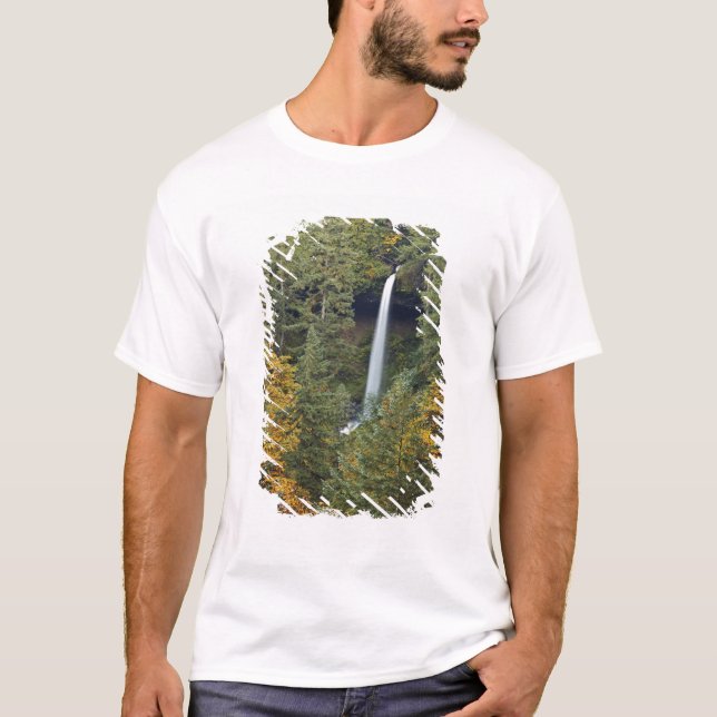 T-shirt Oregon, parc d'État de Silver Falls, North Falls (Devant)