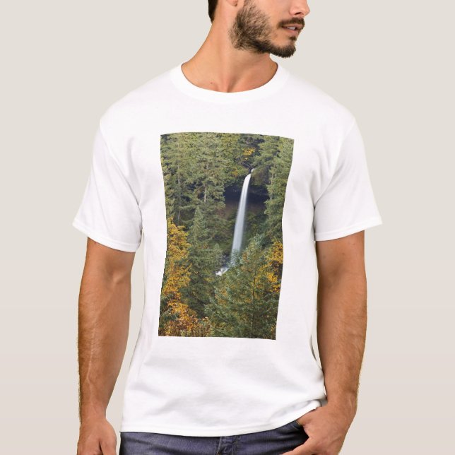 T-shirt Oregon, parc d'État de Silver Falls, North Falls (Devant)