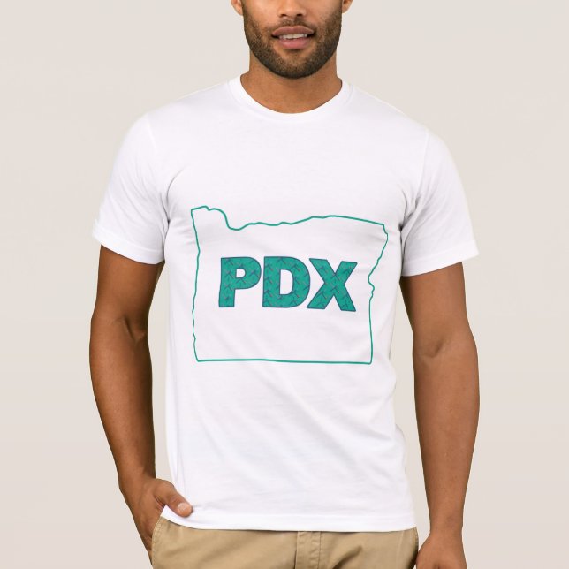 T-shirt Oregon PDX Tapis Bella Canvas (Devant)