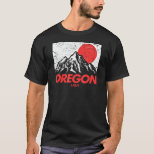 T-shirt Oregon Retro Montagnes Vintages & Outdoors Wildern