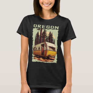 T-shirt Oregon Sunset rétro les années 70 randonnée vintag
