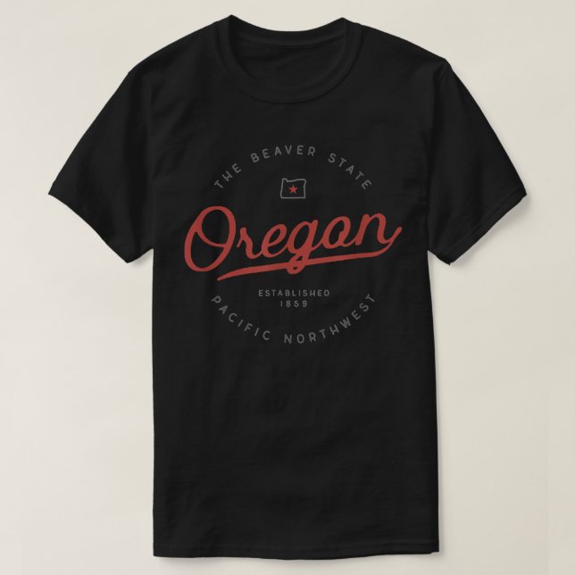T-shirt Oregon T, État du castor, Pacifique Nord-Ouest PNW (Design devant)