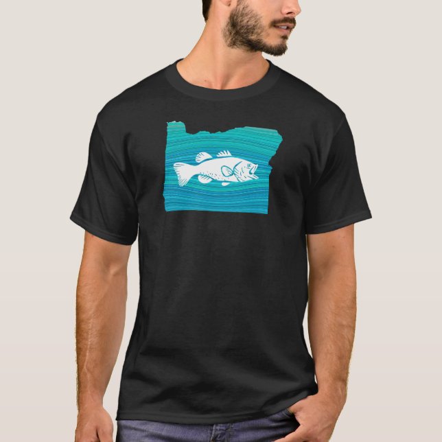 T-shirt Oregon Wave Fishing (Devant)