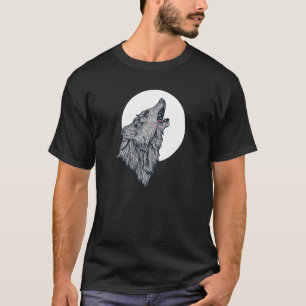 T-shirt Oreiller À La Lune Loups Loup 3