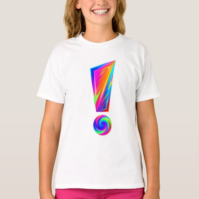 T-shirt Oreiller jeté double face point d'exclamation Ques (Devant)