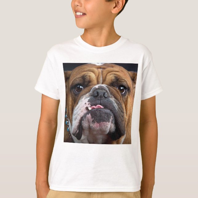 T-shirt Oreillers à lancer de Bulldog anglais (Devant)