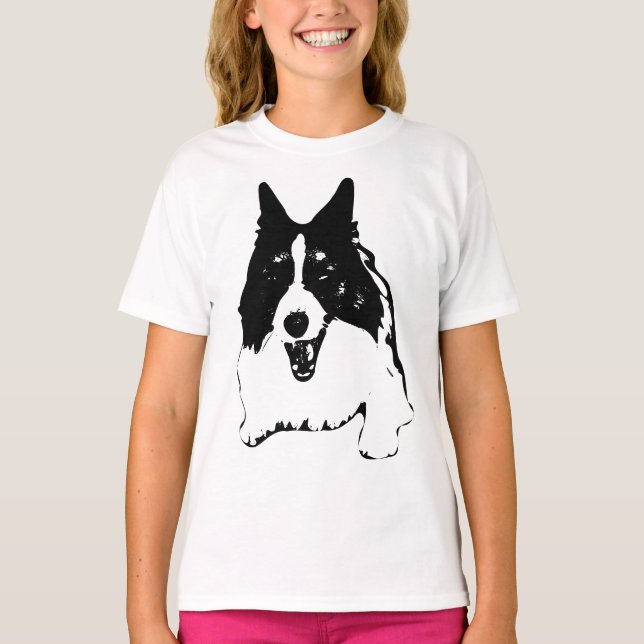 T-shirt Oreilles d'alerte, Coeur heureux (Devant)