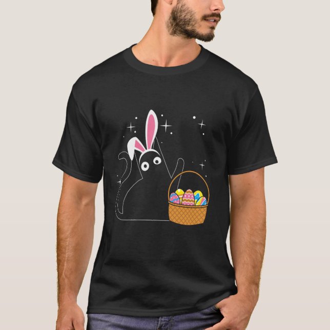 T-shirt Oreilles de lapin de Pâques pour chat (Devant)