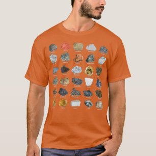 T-shirt Ores Minéraux Gemmes et Crystals Rock Collecte