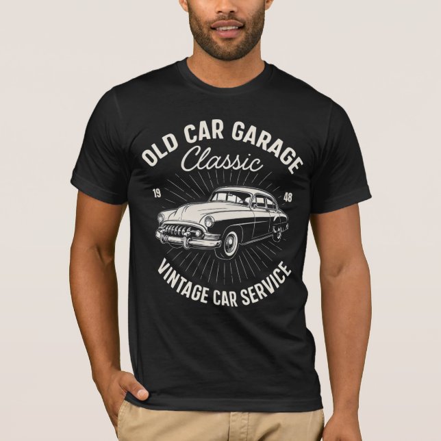 T-shirt OREXO "Classic Garage '48" Noir (Devant)