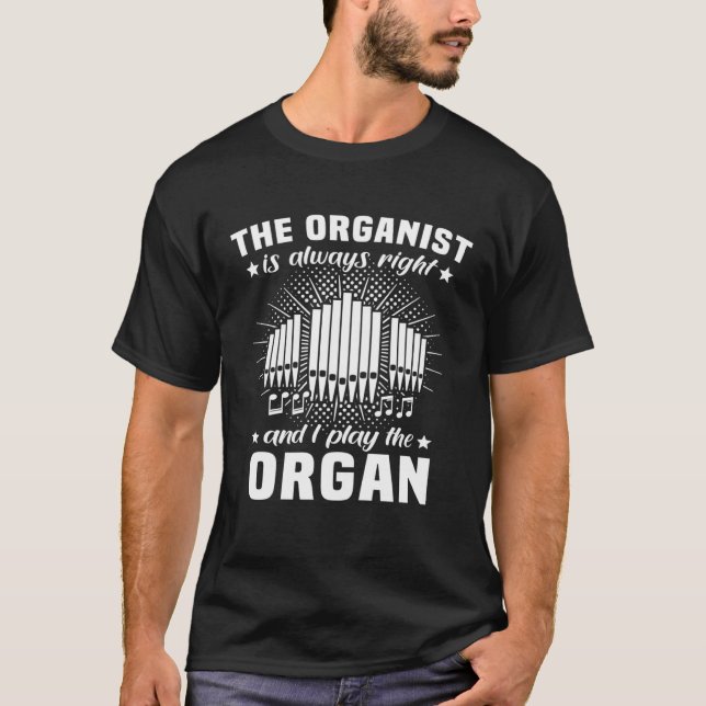 T-shirt Organ Player Instrument Pipe Organist 1 (Devant)