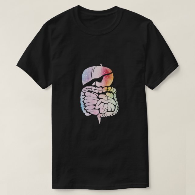 T-shirt Organes Internes Humains Anatomie Art Système Dige (Design devant)