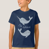 T-shirt organique de baleine de Narwhal oh