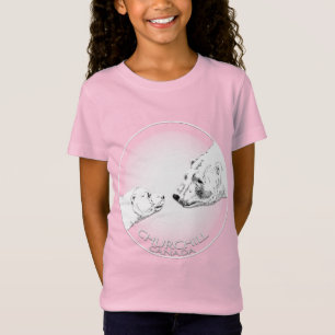 T-shirt organique de chemise d'ours blanc de