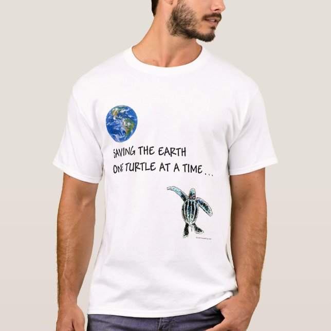 T-SHIRT ORGANIQUE : UNE TORTUE (Devant)