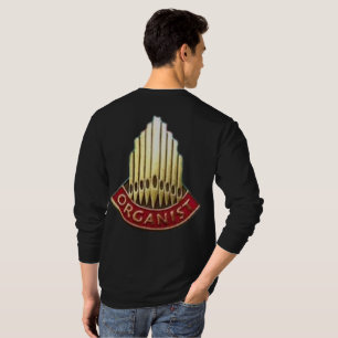 T-shirt Organiste à tuyaux Logo Avant et Arrière Manches L