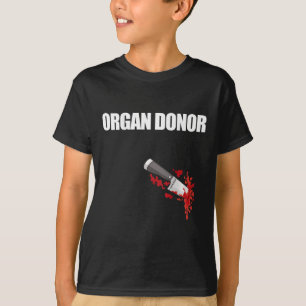 T-shirt Orgue Donateur amusant Bloody Wound Kidney Mème Su