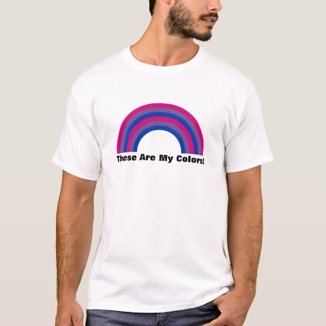 T-shirt orgueil arc-en-ciel de bisexualité (Devant)
