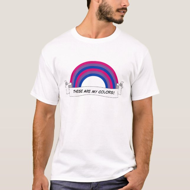 T-shirt orgueil arc-en-ciel de bisexualité (Devant)