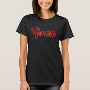 T-shirt Orgueil de Nevada NV à carreaux texte script pour