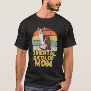T-shirt Oriental Bicolor Chat Maman Retro Vintage Funny Po